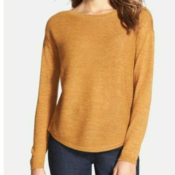 Eileen Fisher Royal Alpaca Wool Pointelle Knit Long Sleeve Sweater Size M - Picture 15 of 16